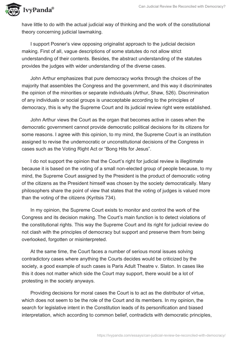 Can Judicial Review Be Reconciled With Democracy?. Page 4