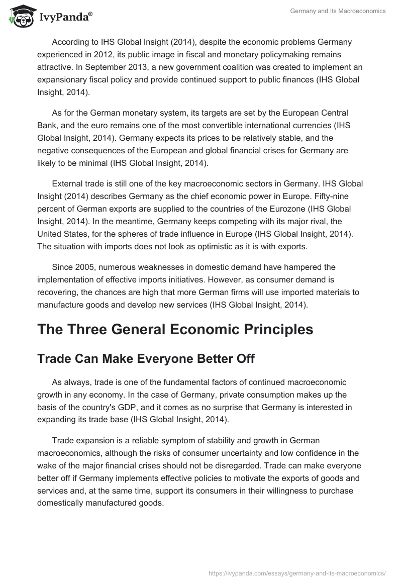 Germany and Its Macroeconomics. Page 2