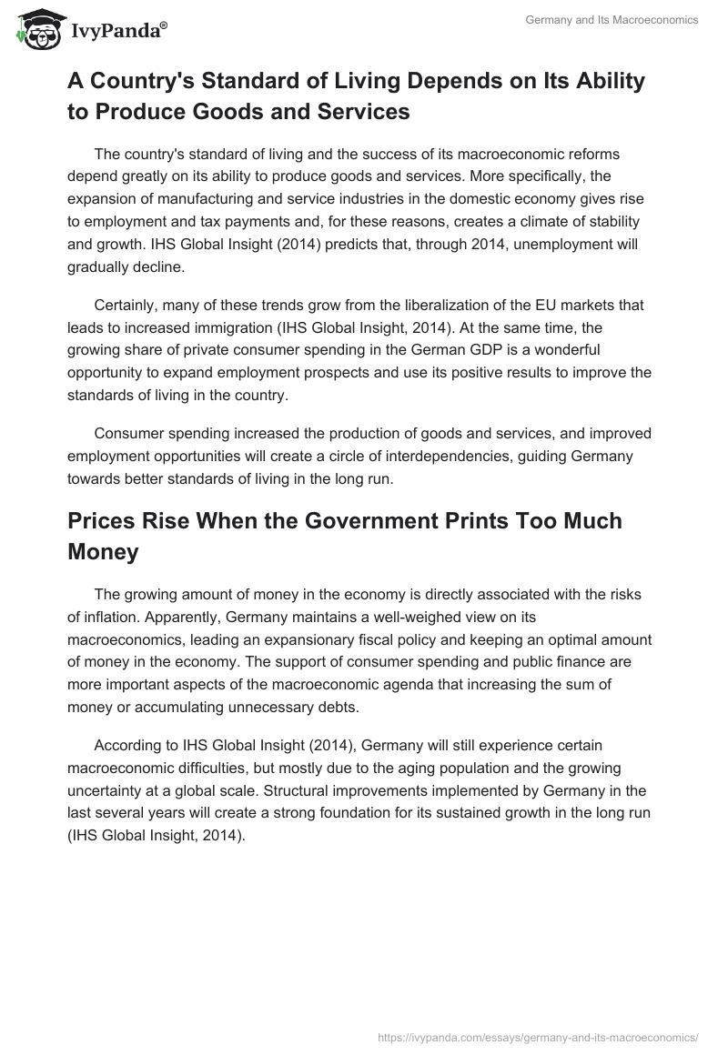 Germany and Its Macroeconomics. Page 3