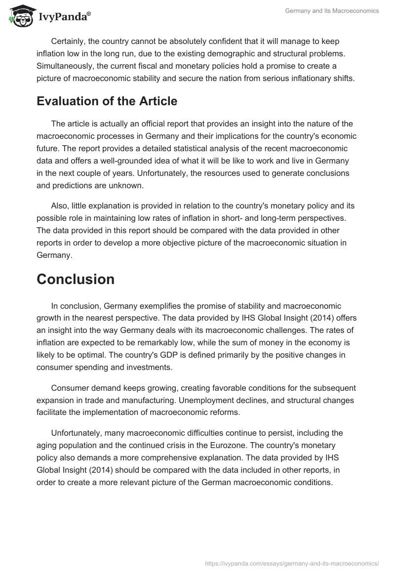 Germany and Its Macroeconomics. Page 5