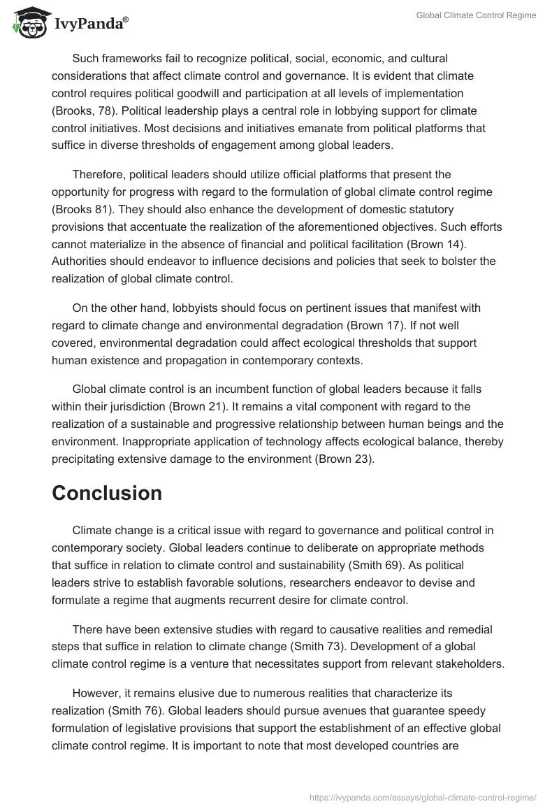 Global Climate Control Regime. Page 5