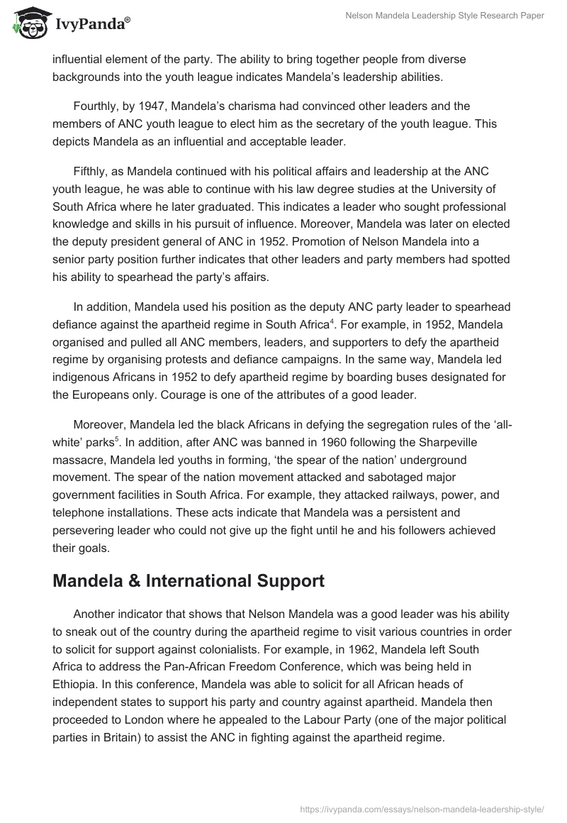 Nelson Mandela Leadership Style. Page 3