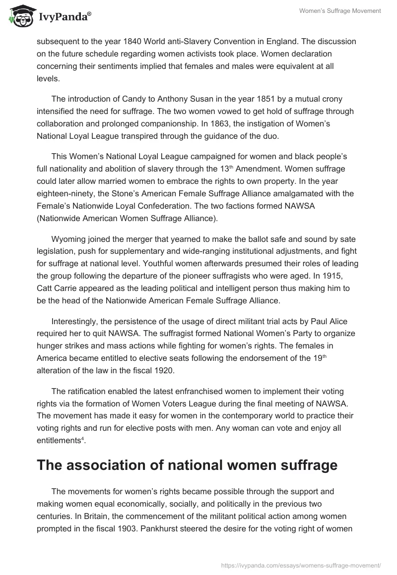 Women’s Suffrage Movement. Page 3