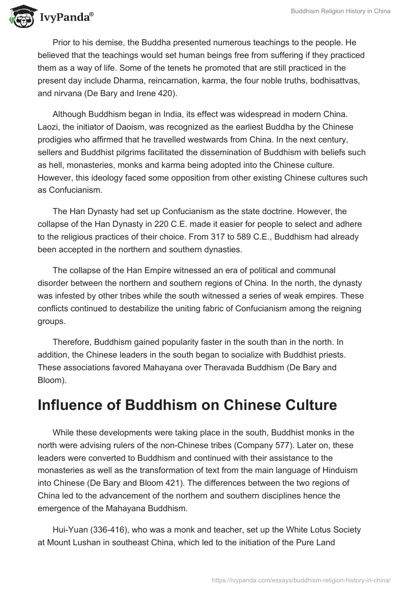 Buddhism Religion History in China. Page 2