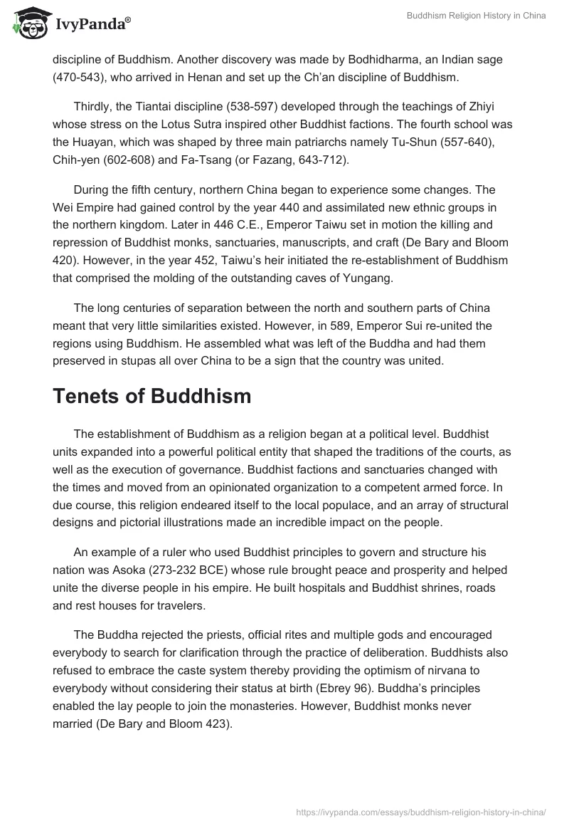 Buddhism Religion History in China. Page 3