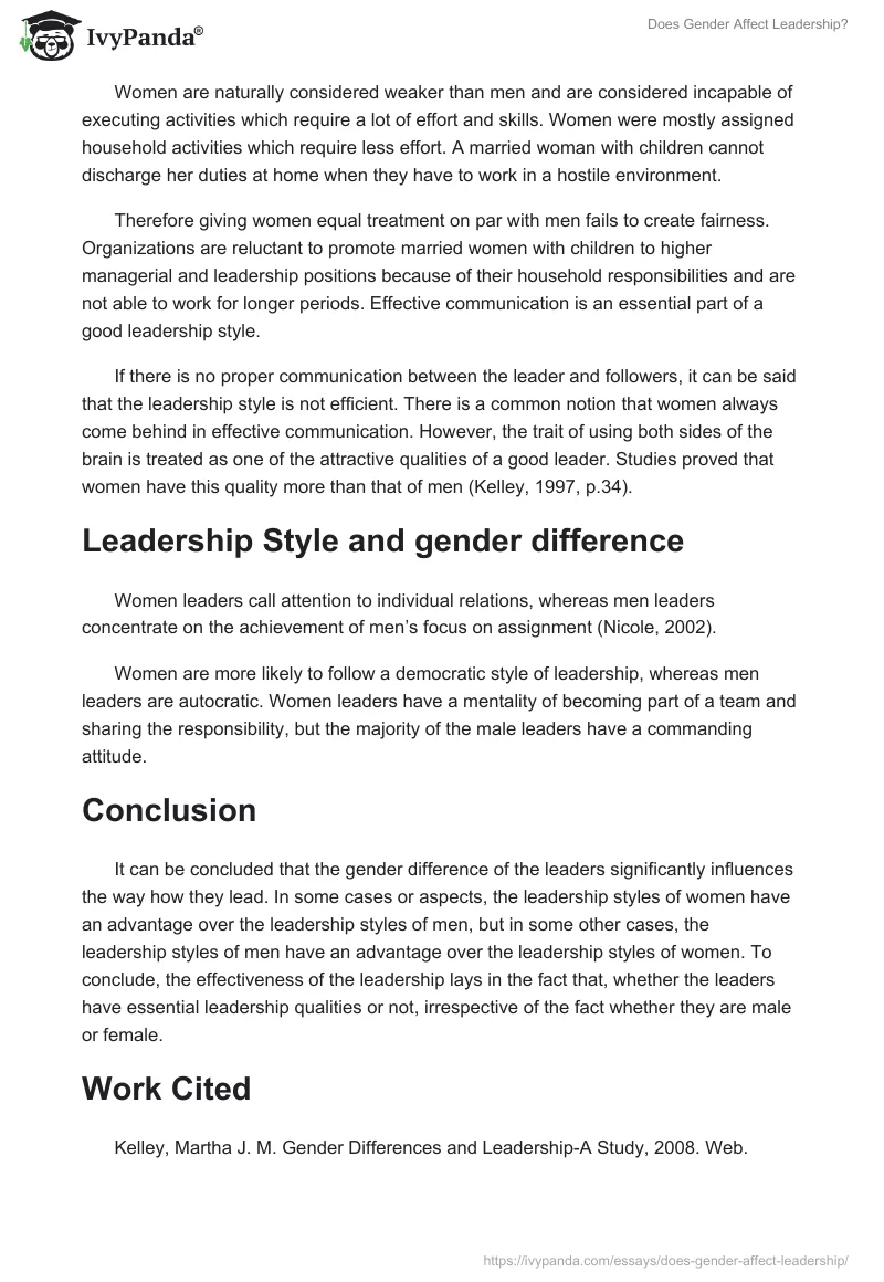 Does Gender Affect Leadership?. Page 2