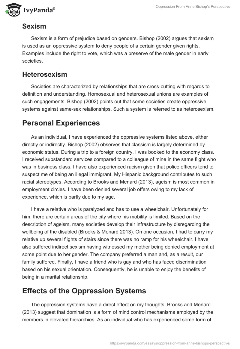 Oppression From Anne Bishop’s Perspective. Page 3
