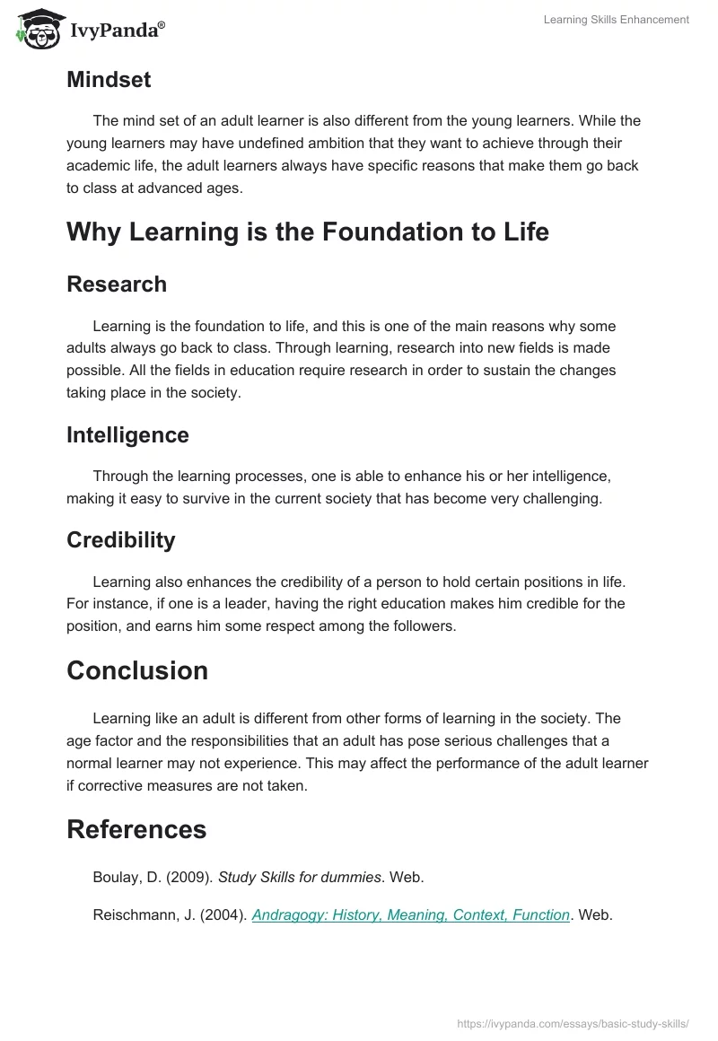 Learning Skills Enhancement. Page 3