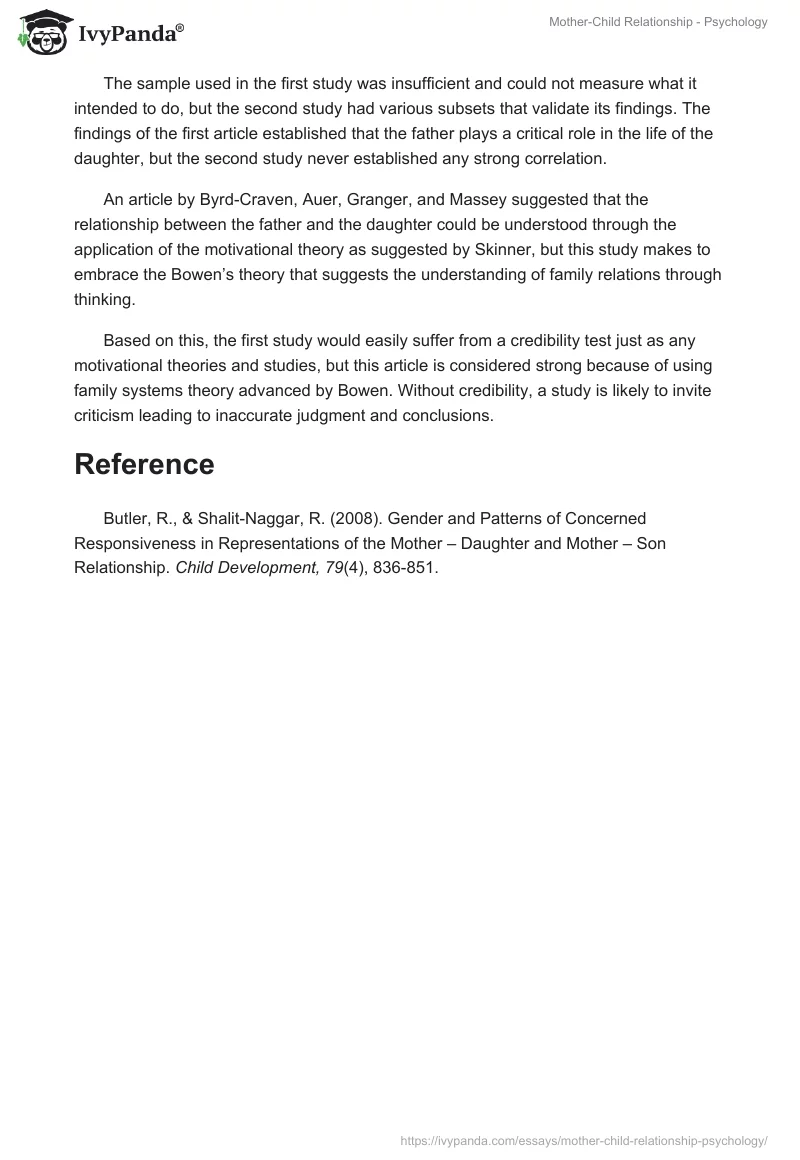 Mother-Child Relationship - Psychology. Page 3