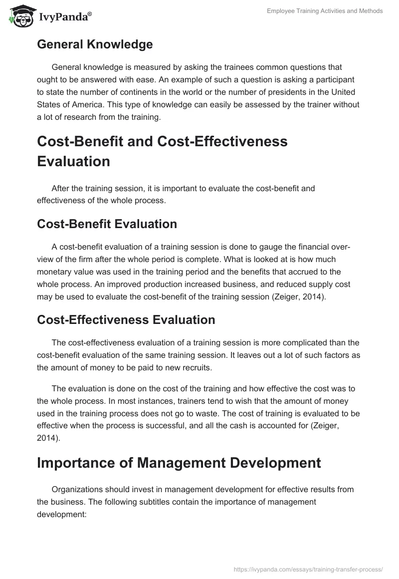 Employee Training Activities and Methods. Page 5