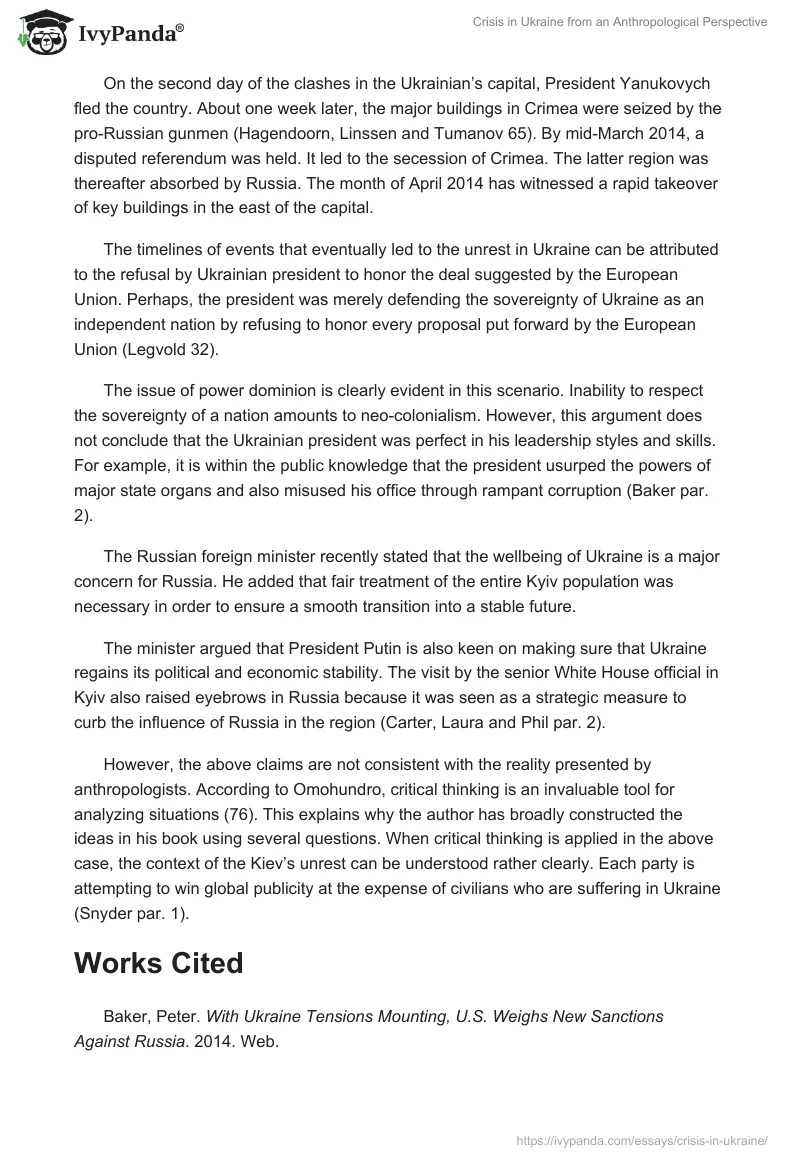 Crisis in Ukraine from an Anthropological Perspective. Page 4