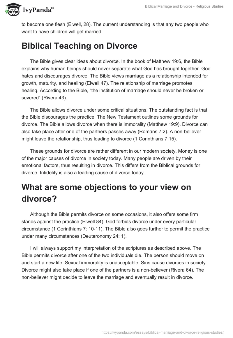 Biblical Marriage and Divorce - Religious Studies. Page 2
