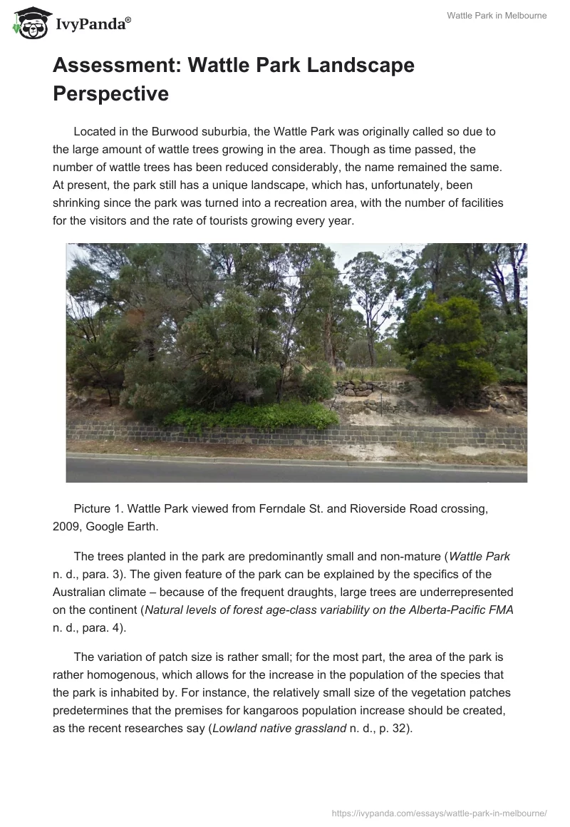 Wattle Park in Melbourne. Page 2