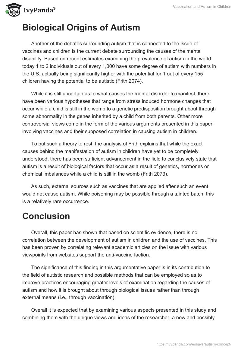Vaccination and Autism in Children. Page 5
