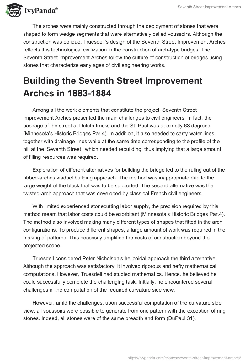 Seventh Street Improvement Arches. Page 3