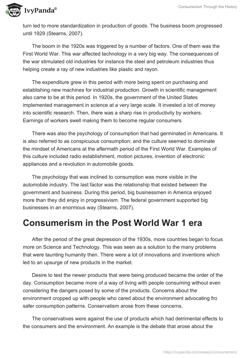 Consumerism Through the History. Page 3