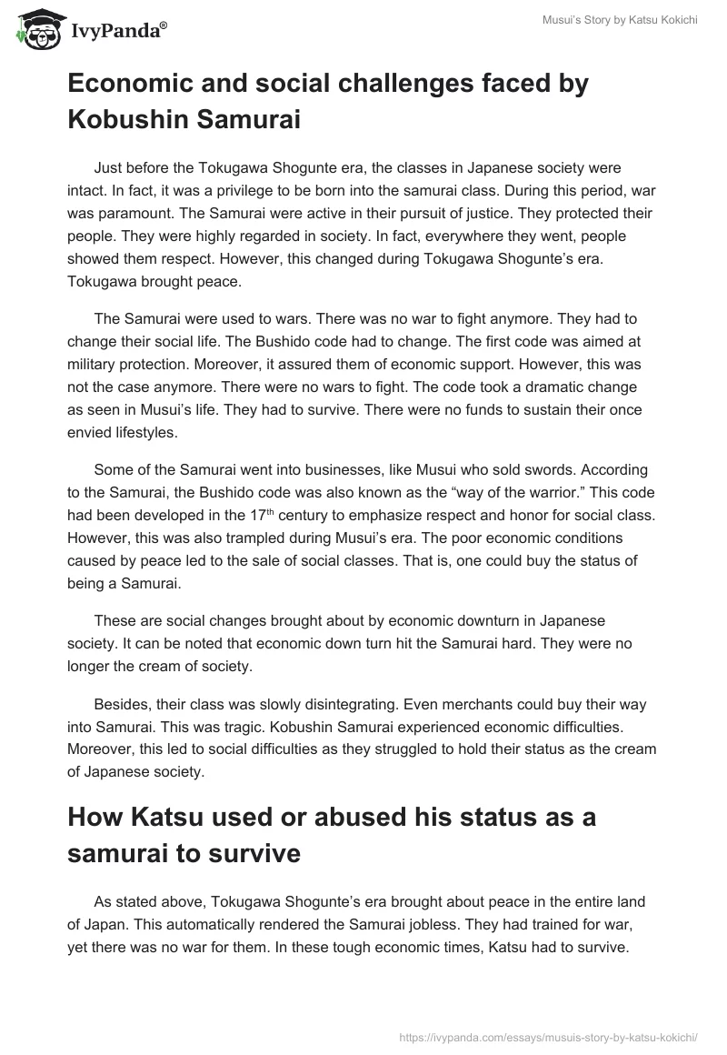"Musui’s Story" by Katsu Kokichi. Page 2