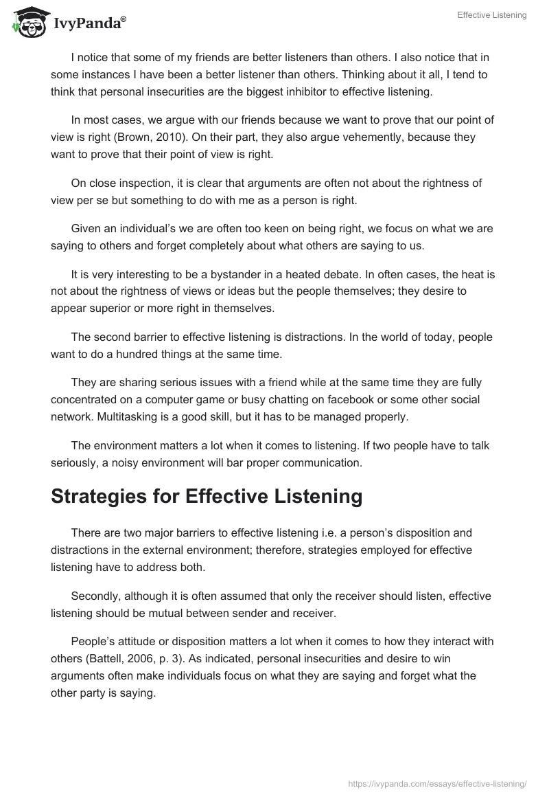 Effective Listening. Page 4