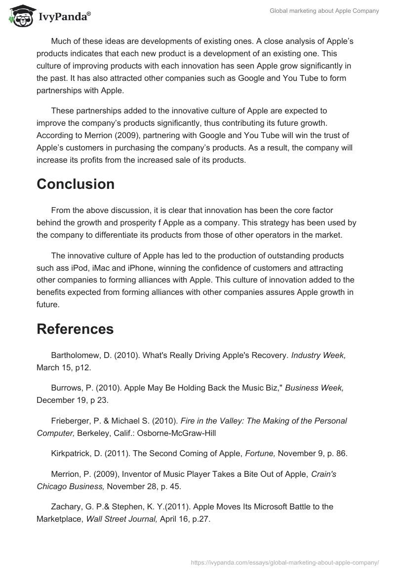 Global Marketing About Apple Company. Page 5