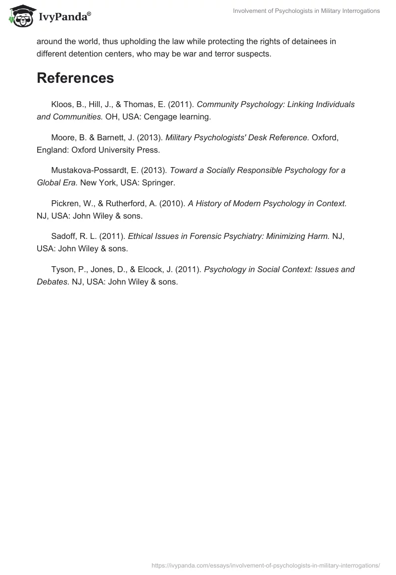 Involvement of Psychologists in Military Interrogations. Page 5