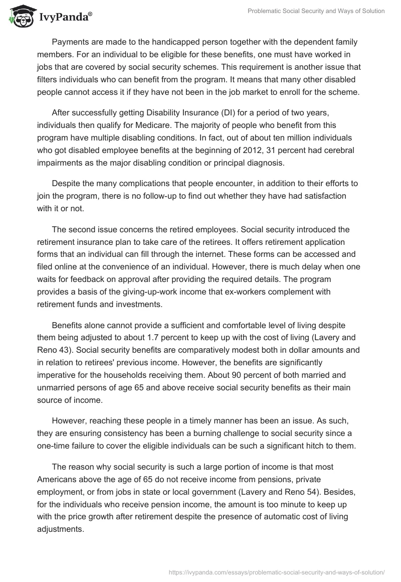Problematic Social Security and Ways of Solution. Page 2