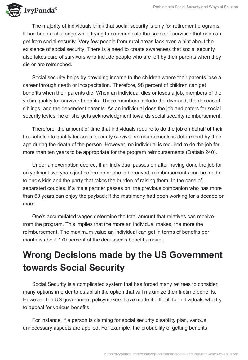 Problematic Social Security and Ways of Solution. Page 3