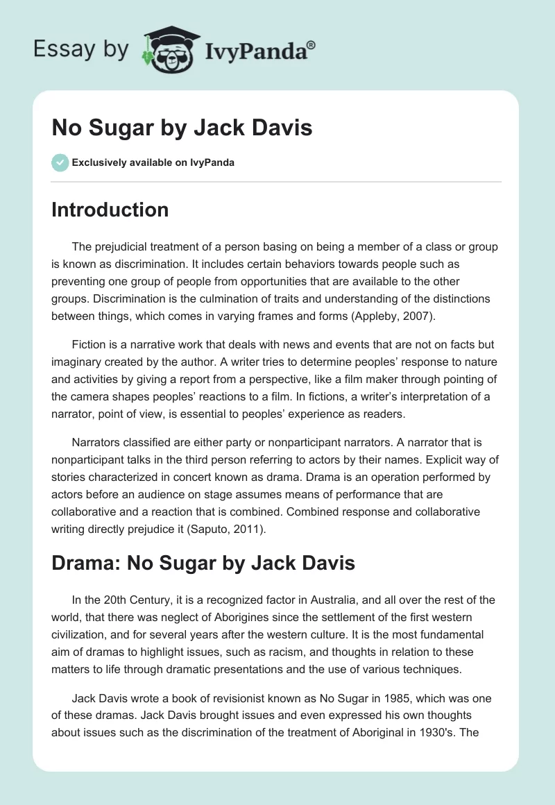 No Sugar by Jack Davis. Page 1