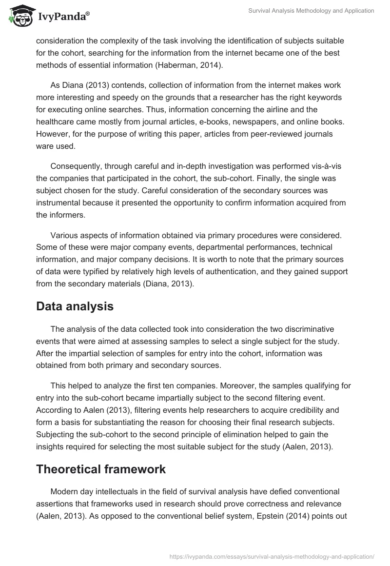 Survival Analysis Methodology and Application. Page 4