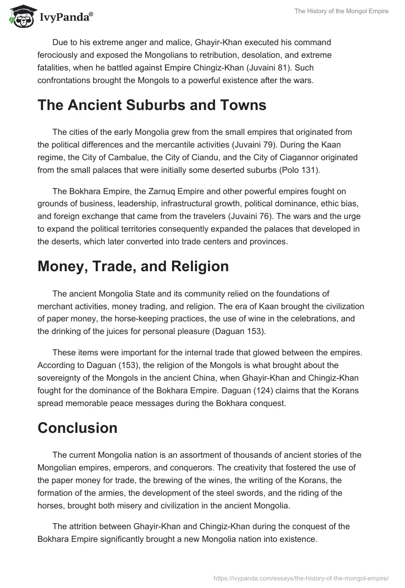 The History of the Mongol Empire. Page 2