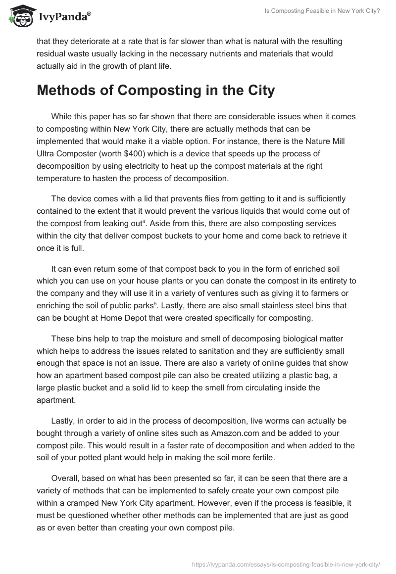 Is Composting Feasible in New York City?. Page 4