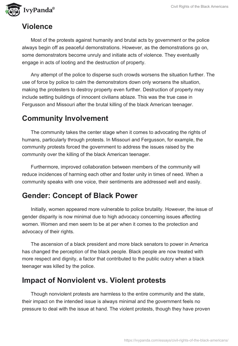 Civil Rights of the Black Americans. Page 3