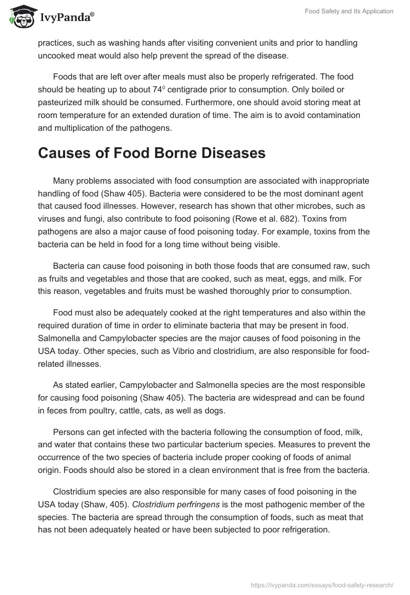 Food Safety and Its Application. Page 5