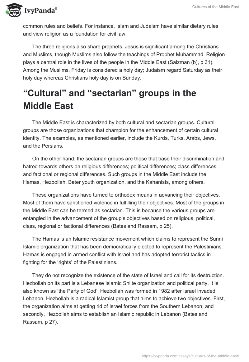 Cultures of the Middle East. Page 3