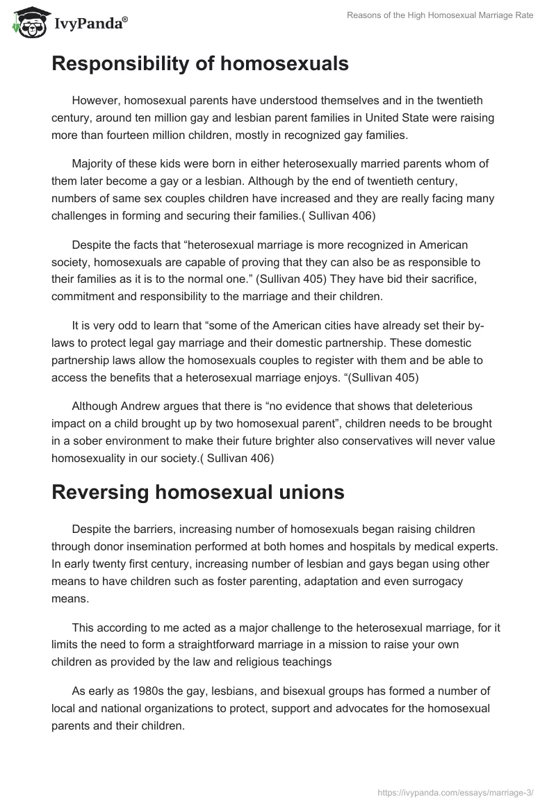 Reasons of the High Homosexual Marriage Rate. Page 2