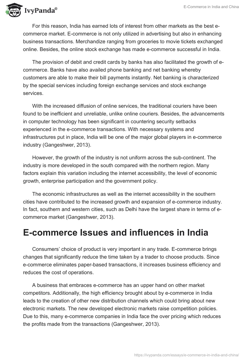 E-Commerce in India and China. Page 2