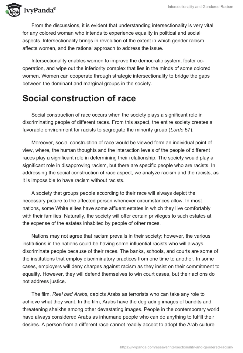 Intersectionality and Gendered Racism. Page 3