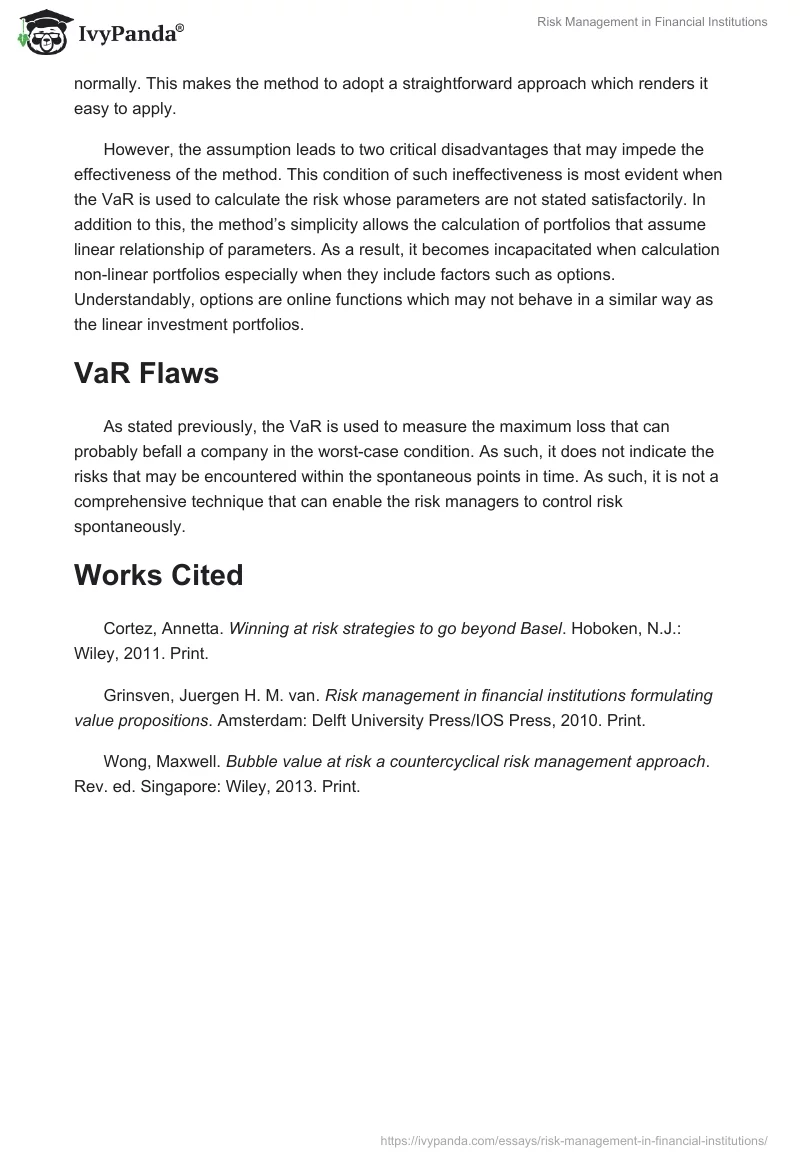 Risk Management in Financial Institutions. Page 4