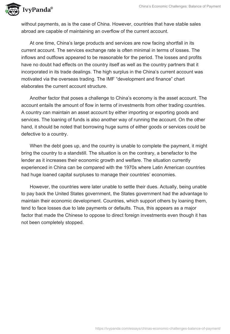 China’s Economic Challenges: Balance of Payment. Page 3