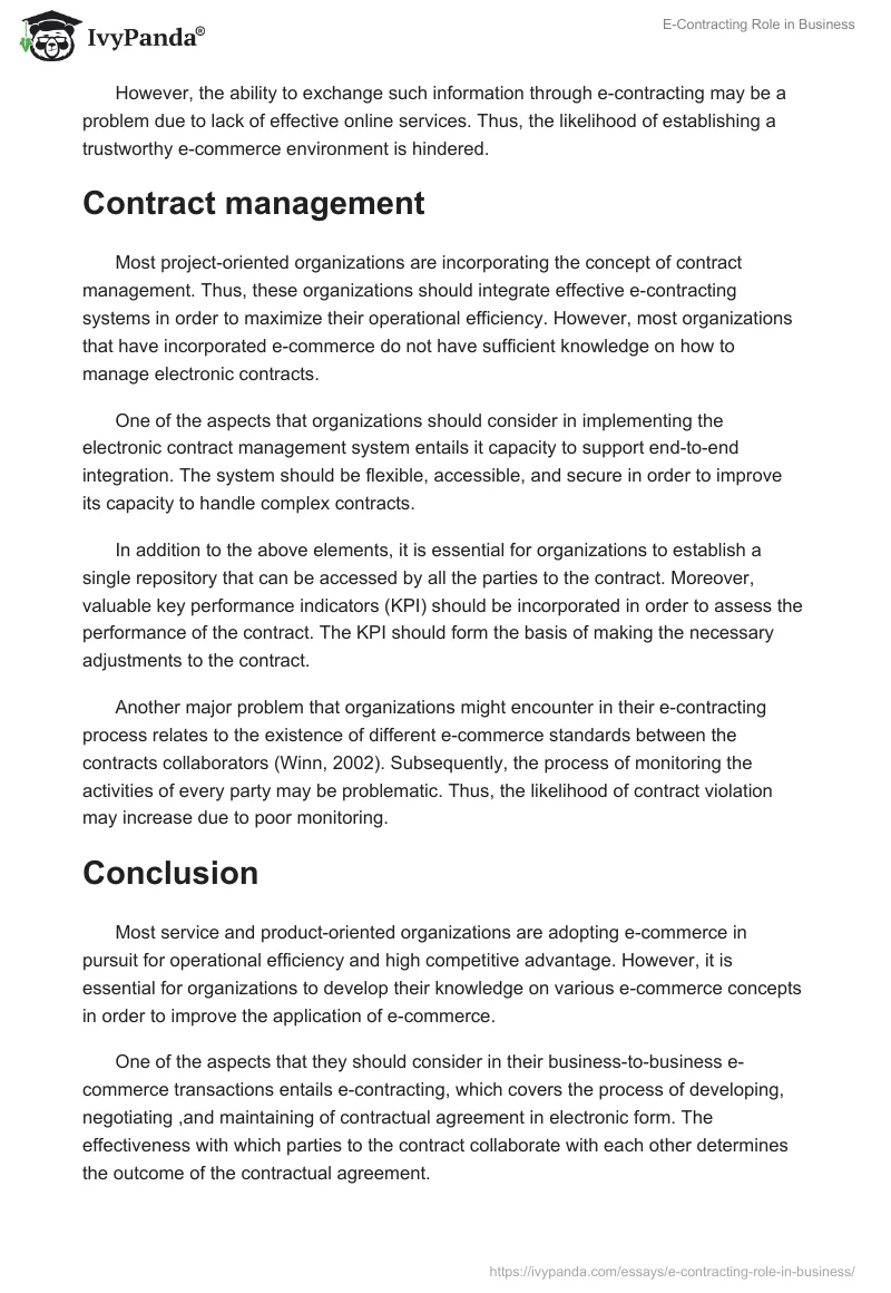 E-Contracting Role in Business. Page 4