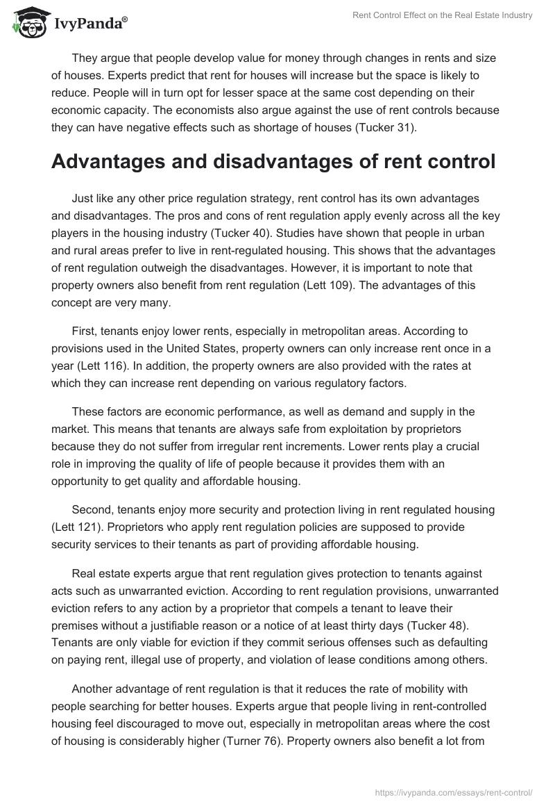 Rent Control Effect on the Real Estate Industry. Page 2