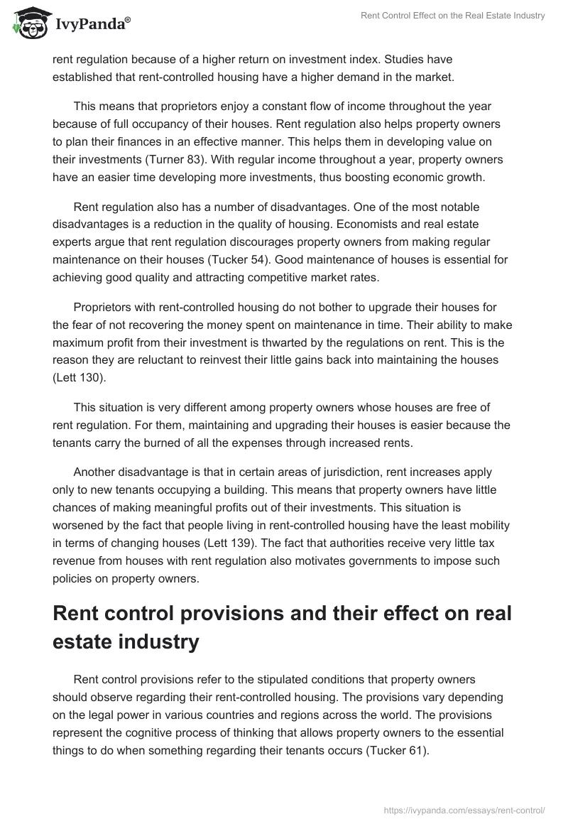 Rent Control Effect on the Real Estate Industry. Page 3