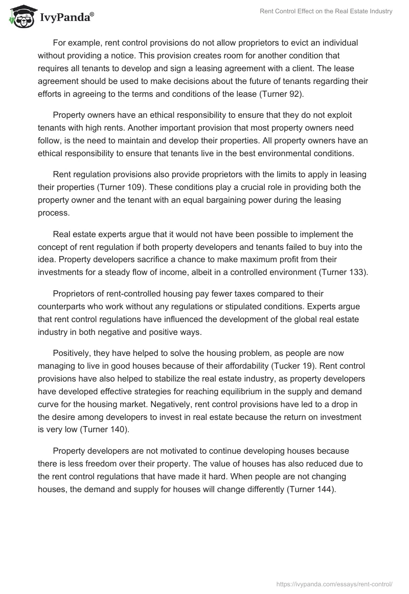 Rent Control Effect on the Real Estate Industry. Page 4