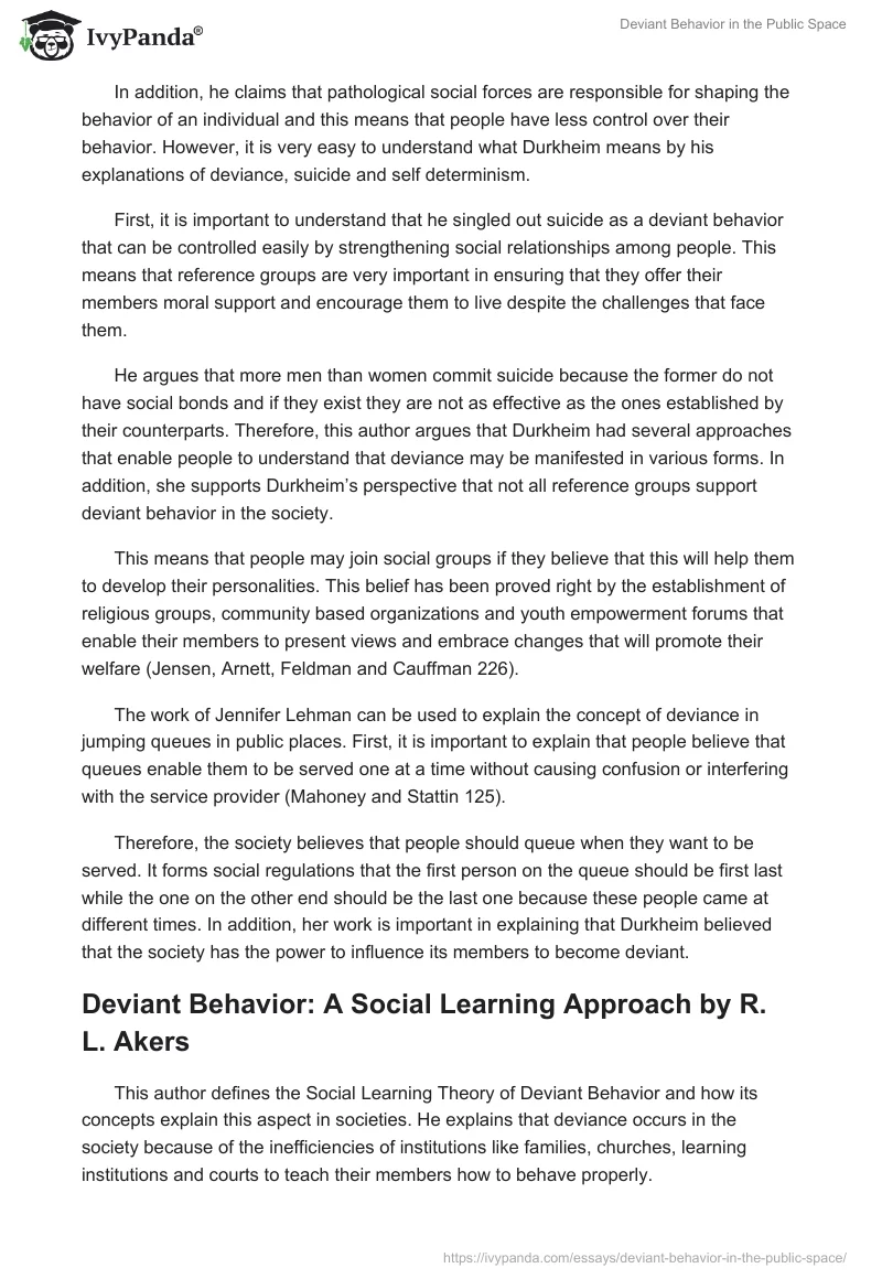 Deviant Behavior in the Public Space. Page 4