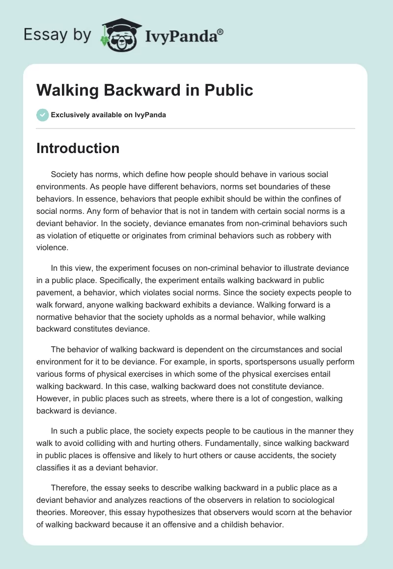 Walking Backward in Public. Page 1