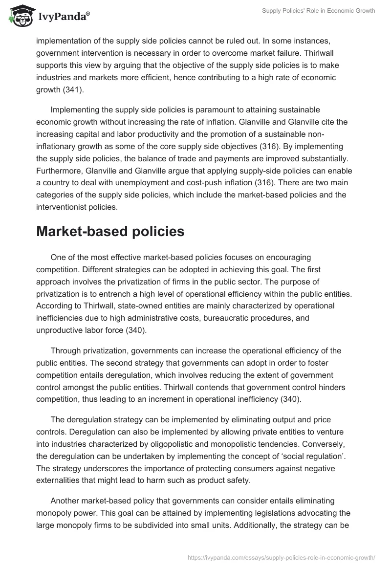 Supply Policies' Role in Economic Growth. Page 3