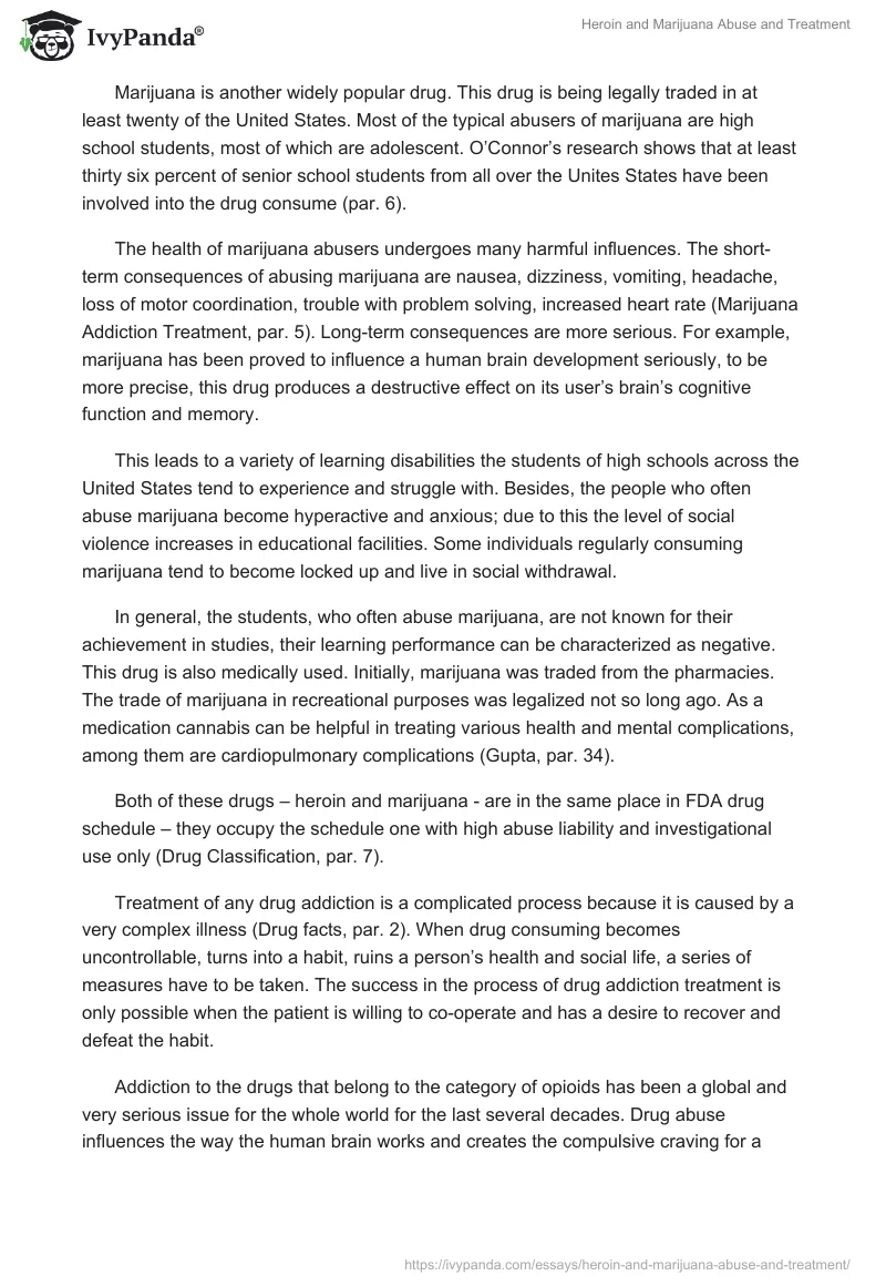 Heroin and Marijuana Abuse and Treatment. Page 2