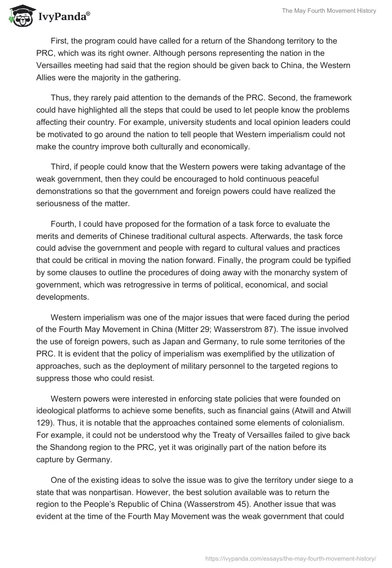 The May Fourth Movement History. Page 2