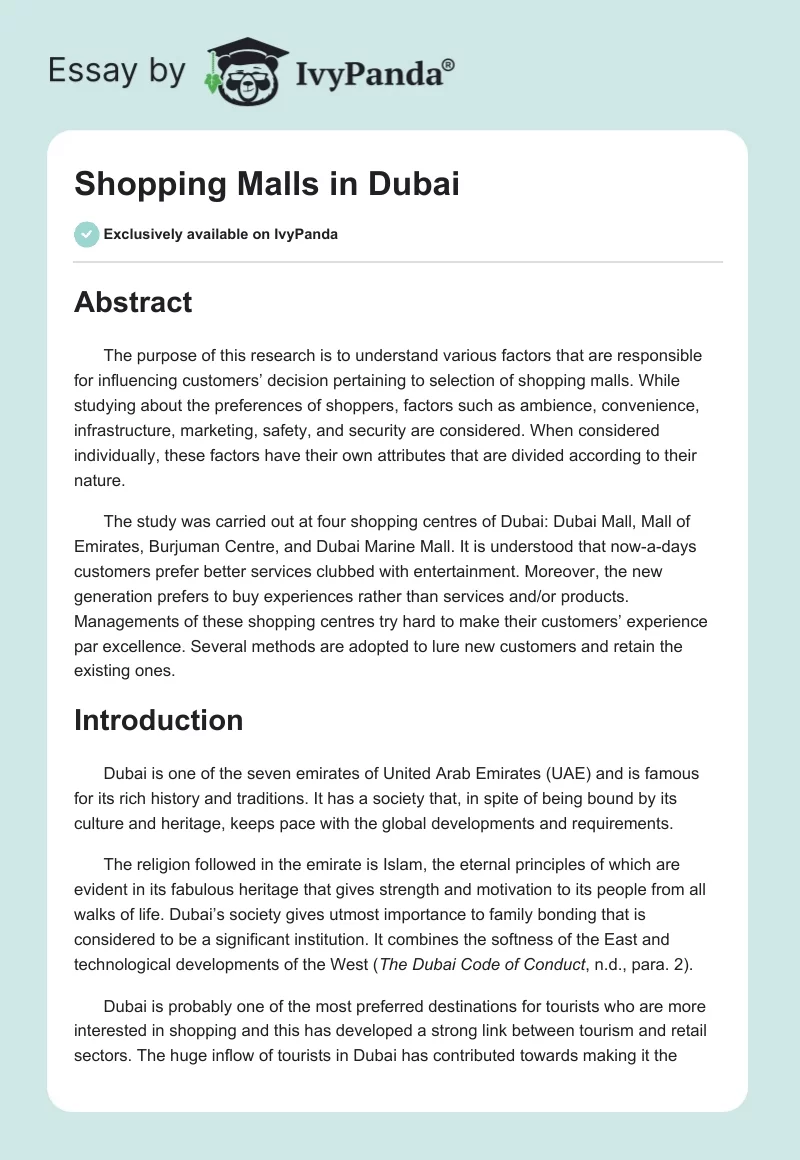 Shopping Malls in Dubai. Page 1