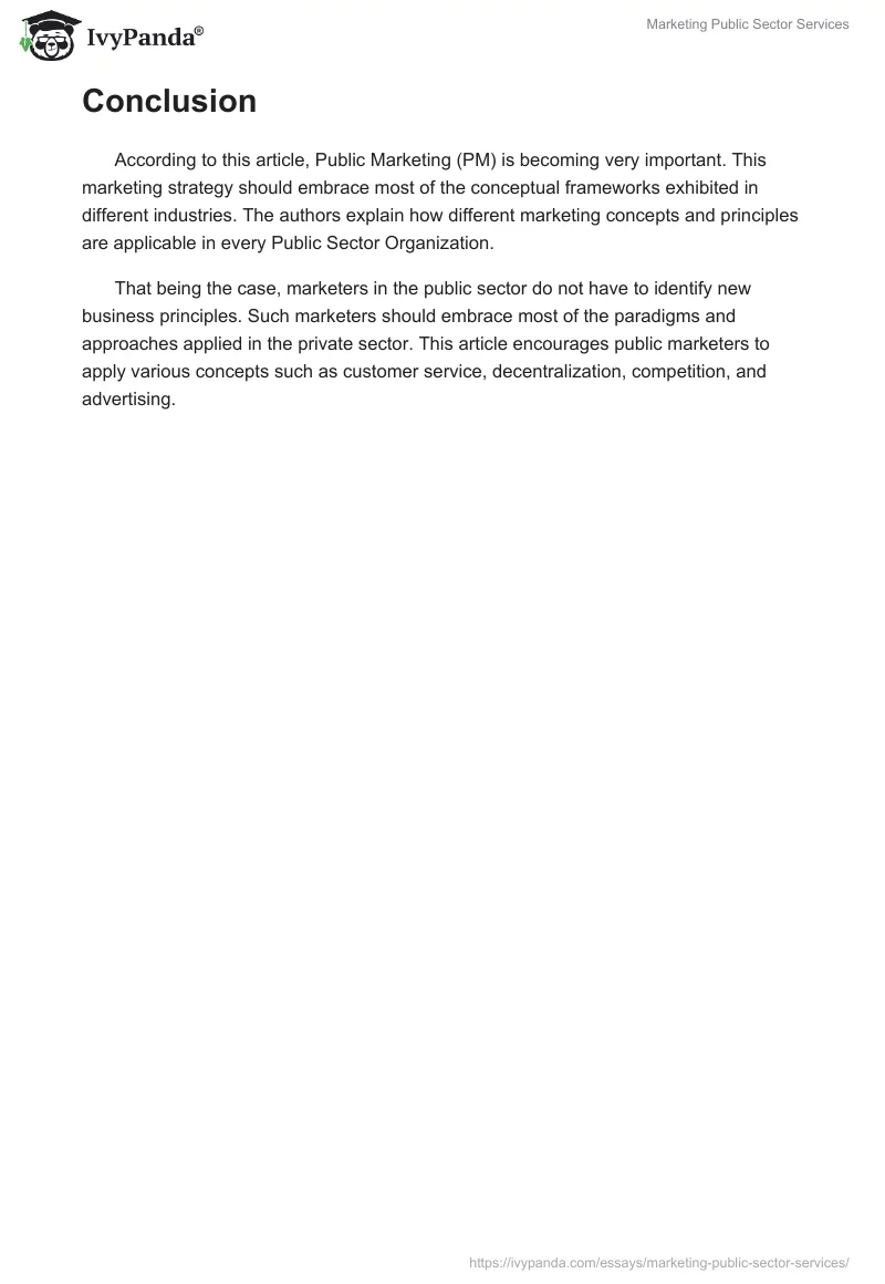 Marketing Public Sector Services. Page 4