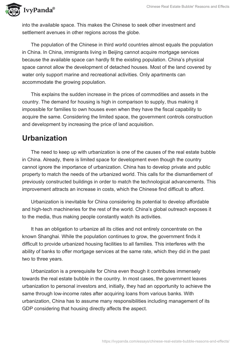 Chinese Real Estate Bubble' Reasons and Effects. Page 3